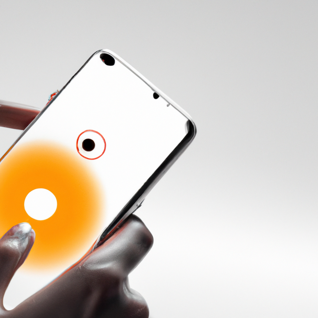 Closeup of a hand editing a timeline on a smartphone with visible color wheels